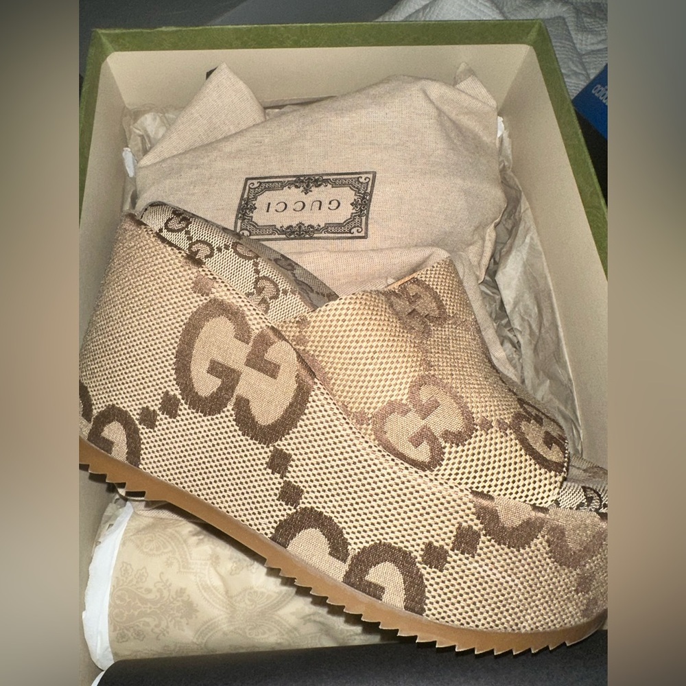 Gucci (37) macro gg canvas logo platform